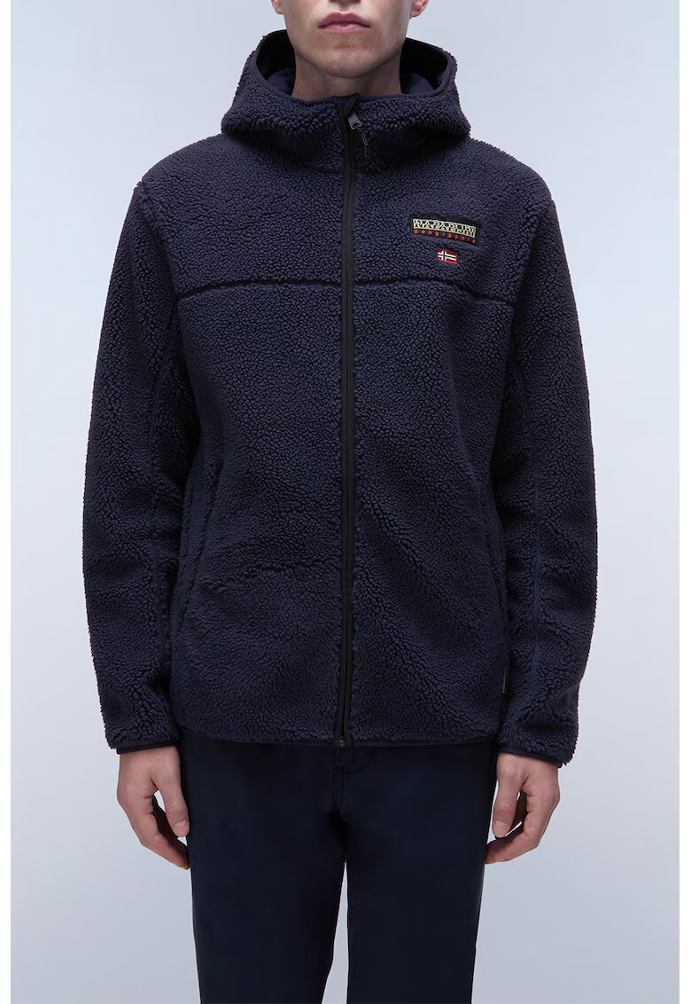 Napapijri Hanorac din fleece cu fermoar - Bleumarin