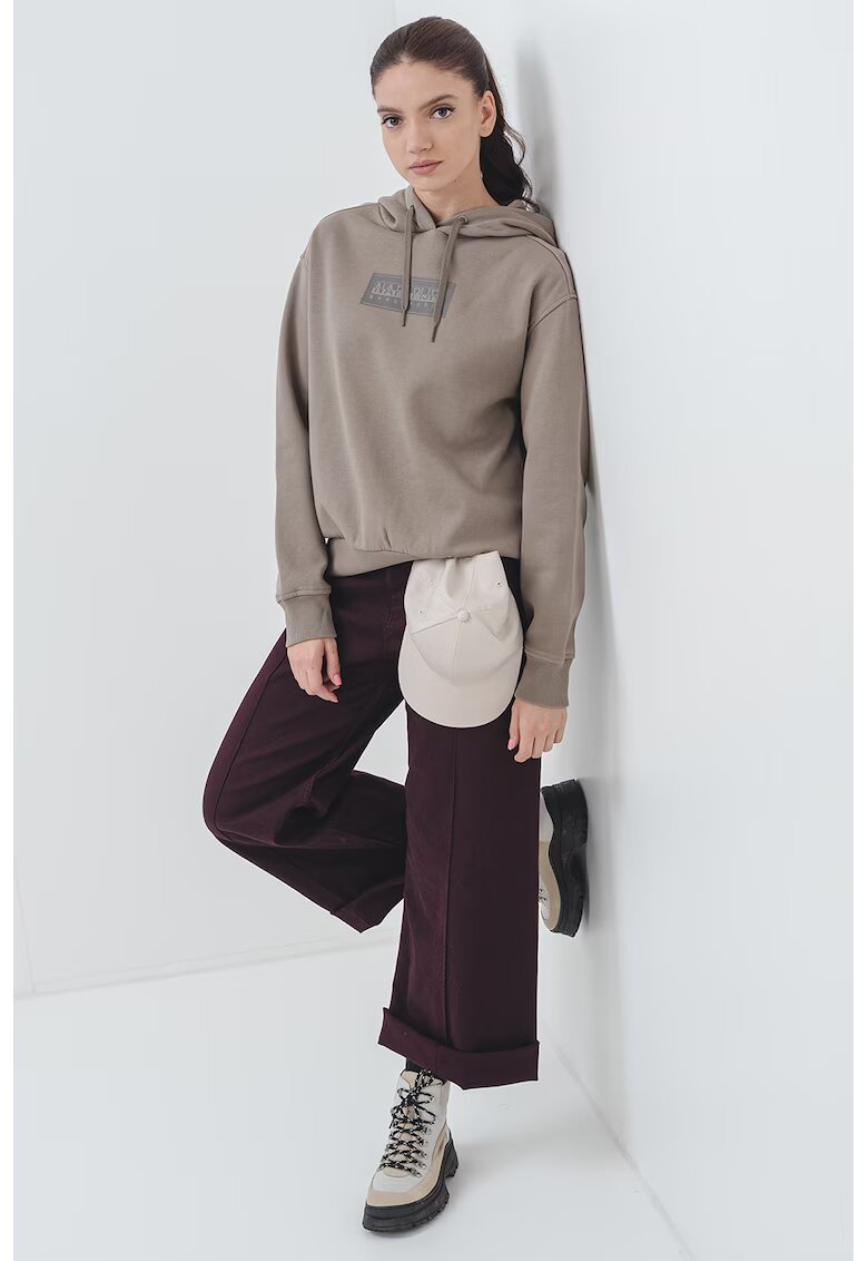 Napapijri Hanorac relaxed fit cu logo - Kaki