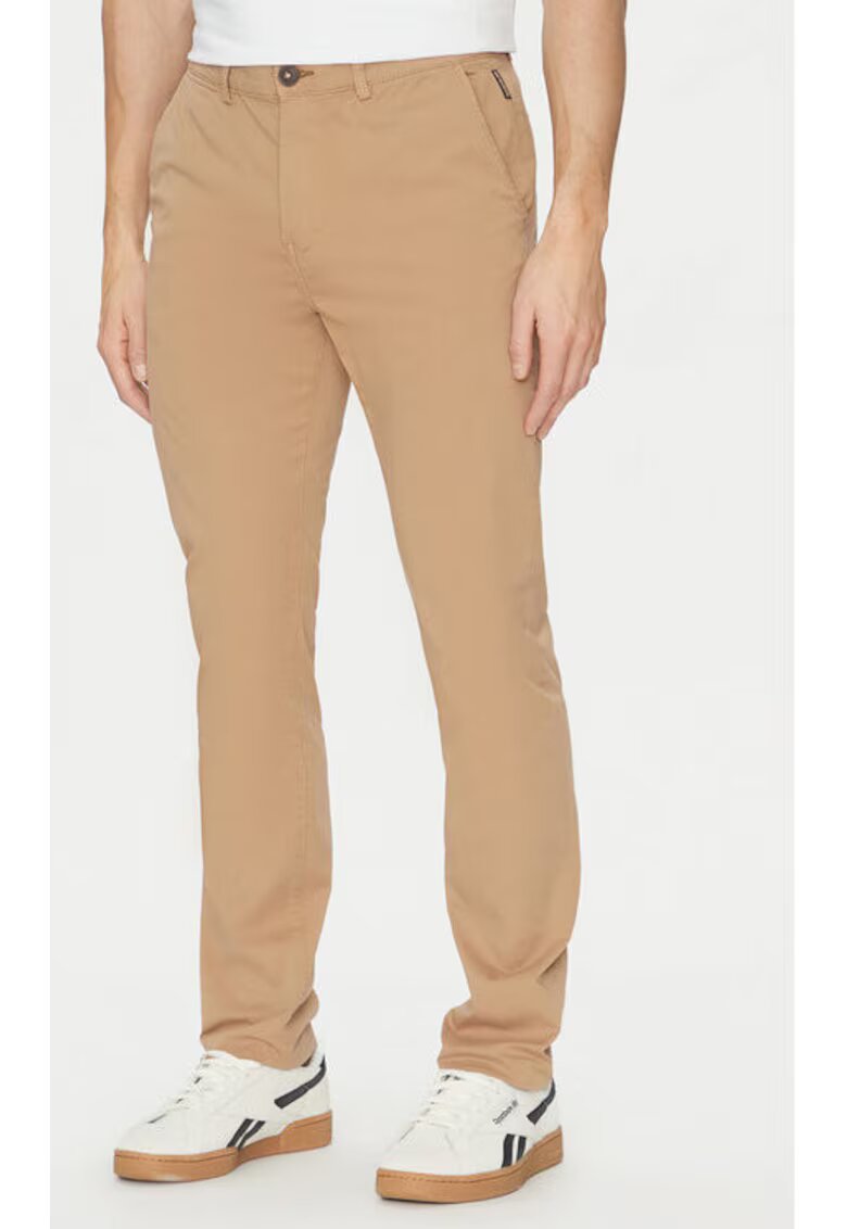 Napapijri Pantaloni barbati - 305103093 - Bumbac - Maro - Maro
