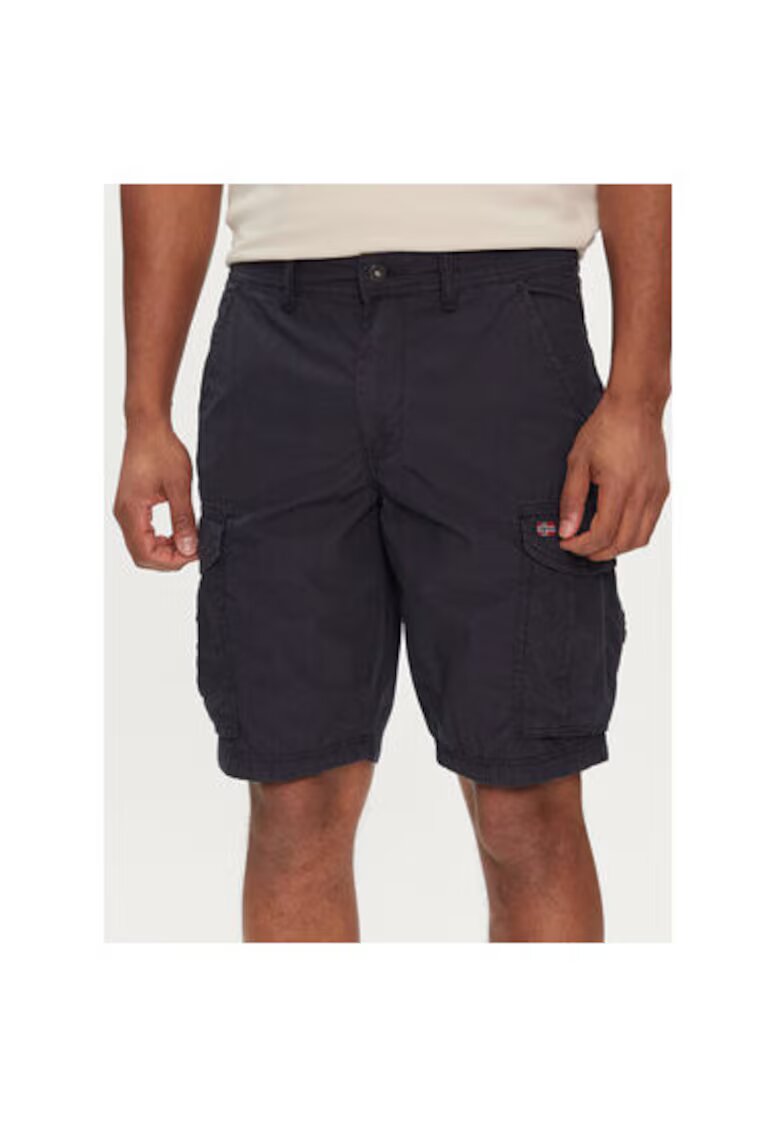 Napapijri Pantaloni scurti barbati - 303756345 - Bumbac - Albastru - Bleumarin