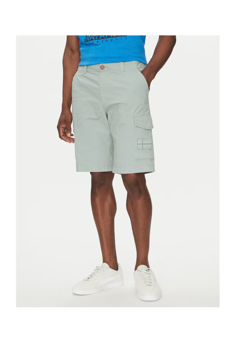 Napapijri Pantaloni scurti barbati NP0A4HOSG1X1 - Bumbac - Verde - Verde