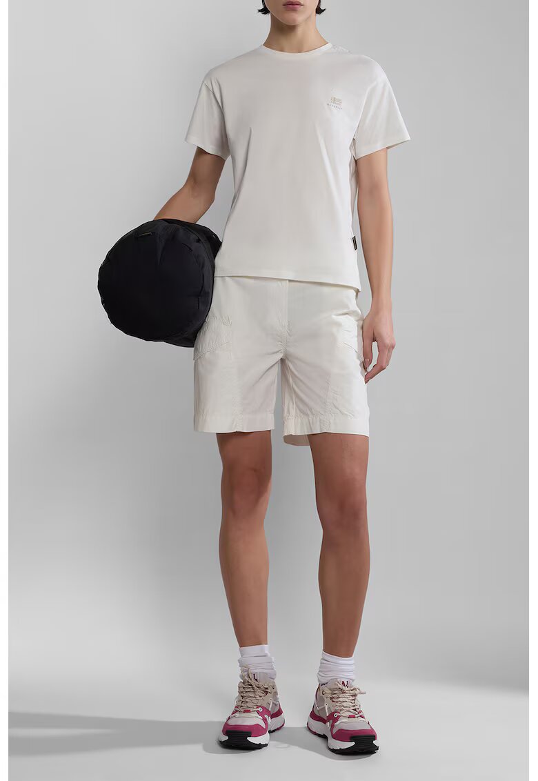 Napapijri Pantaloni scurti de bumbac Narin - Alb
