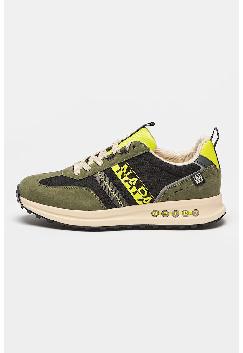 Napapijri Pantofi sport cu insertii textile Slate - Verde/Negru