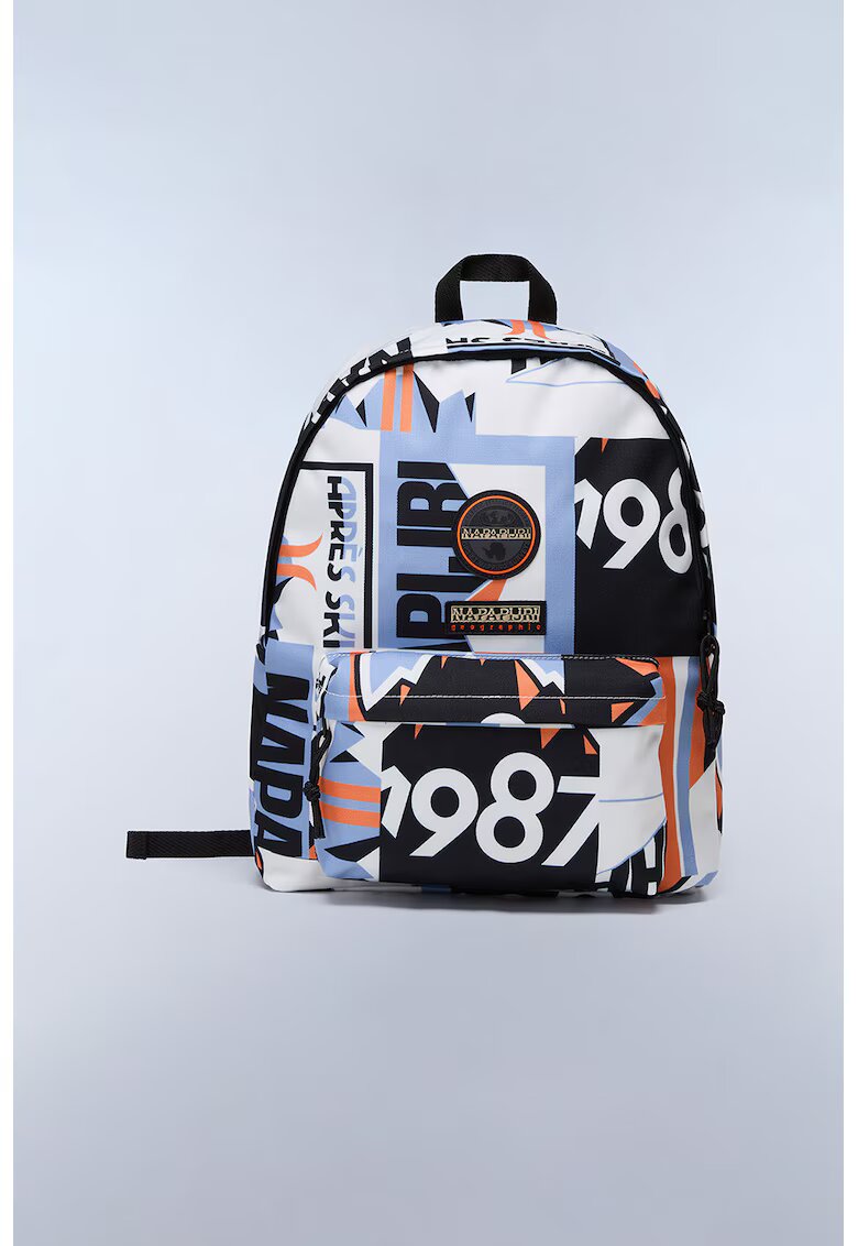 Napapijri Rucsac cu model grafic Voyage - 19.5 L - Alb/Negru/Albastru deschis