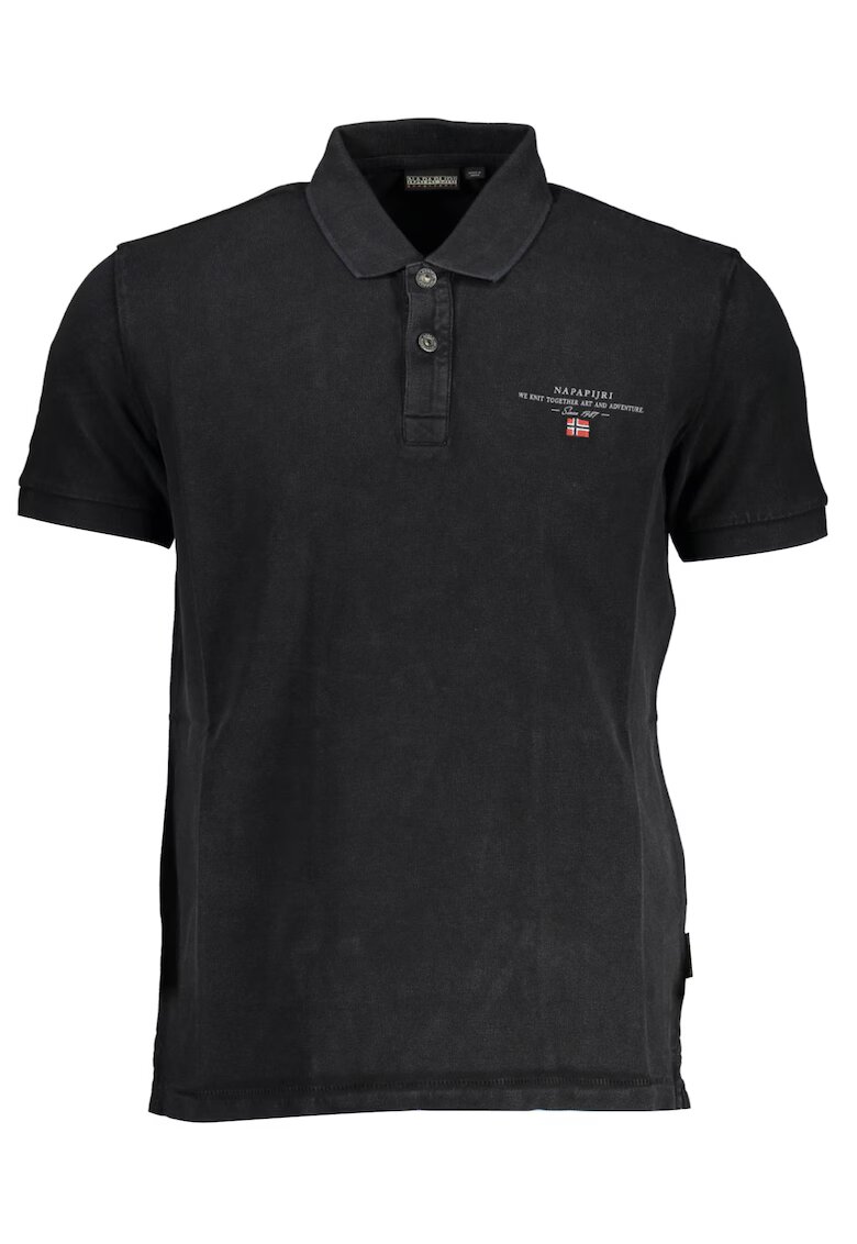 Napapijri Tricou barbati - 100% Bumbac - Negru - NP0A4GDL-ELBAS-SS-4 - Negru