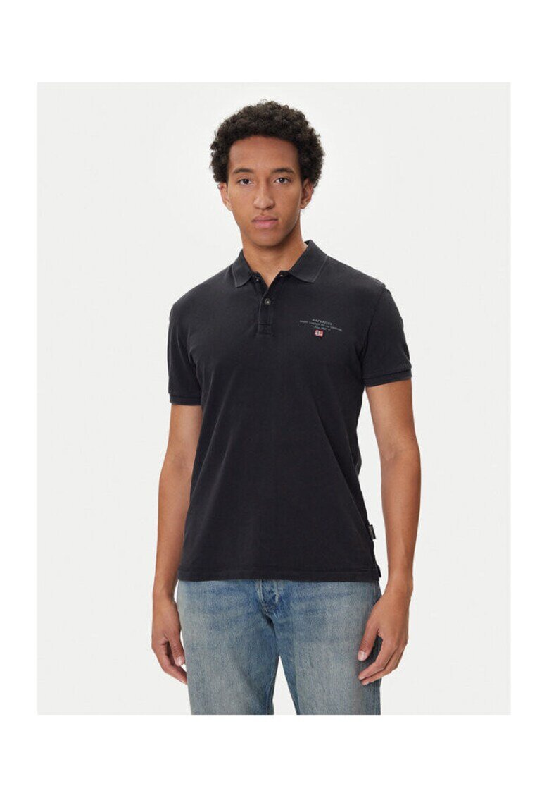 Napapijri Tricou barbati - 300338087 - Bumbac - 3XL INTL - Negru