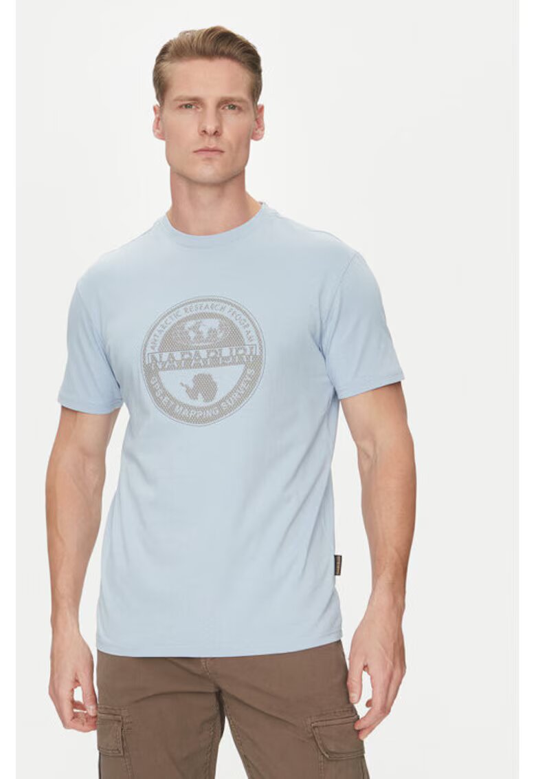 Napapijri Tricou barbati - 305101945 - Bumbac - Albastru - Albastru