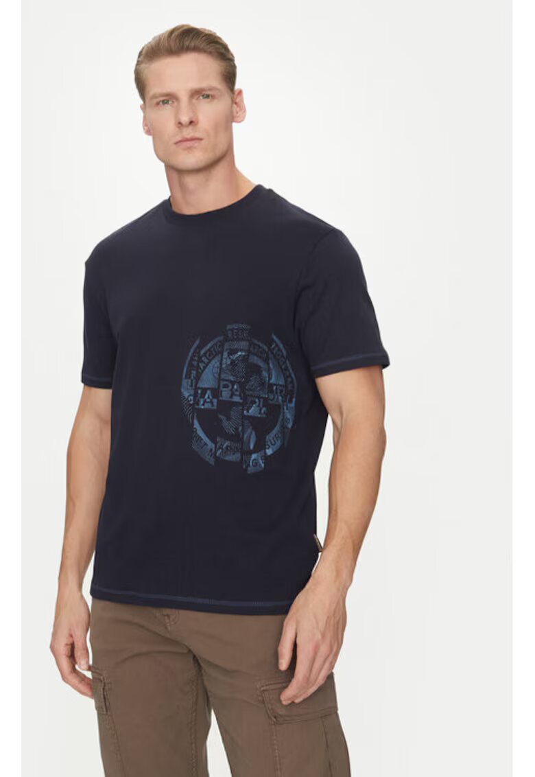 Napapijri Tricou barbati - 305102492 - Bumbac - Albastru - Albastru