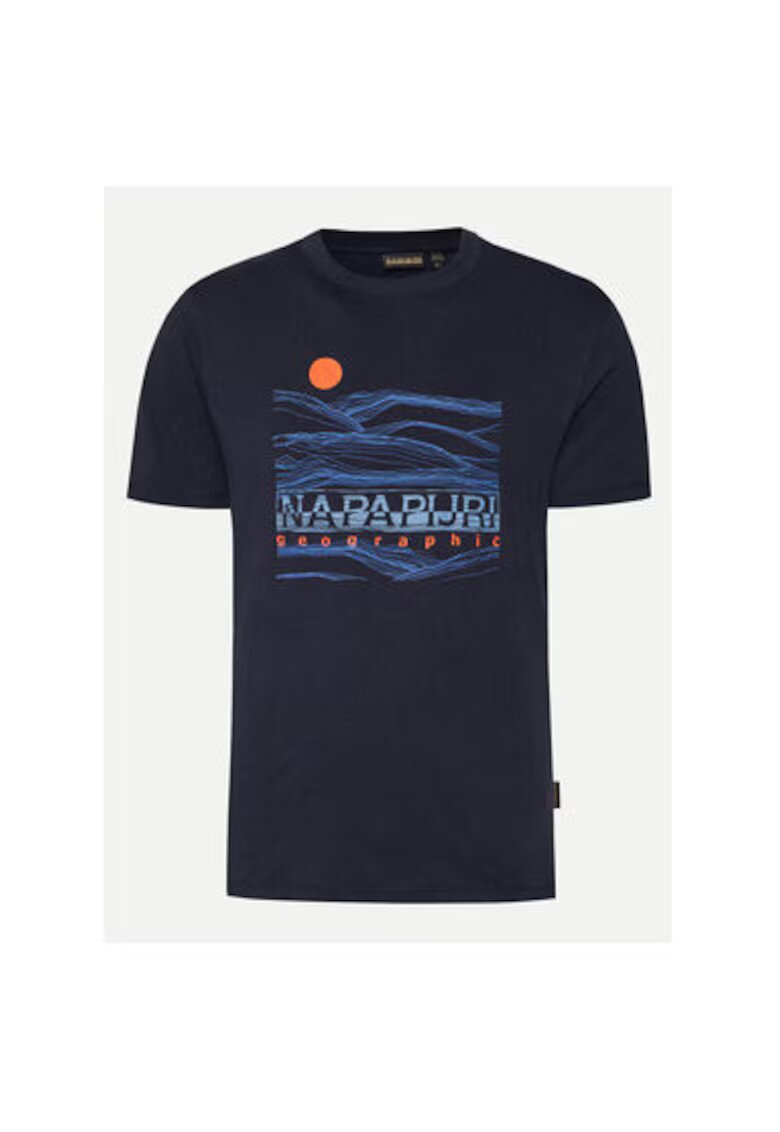 Napapijri Tricou barbati - 305102744 - Bumbac - Albastru - Albastru
