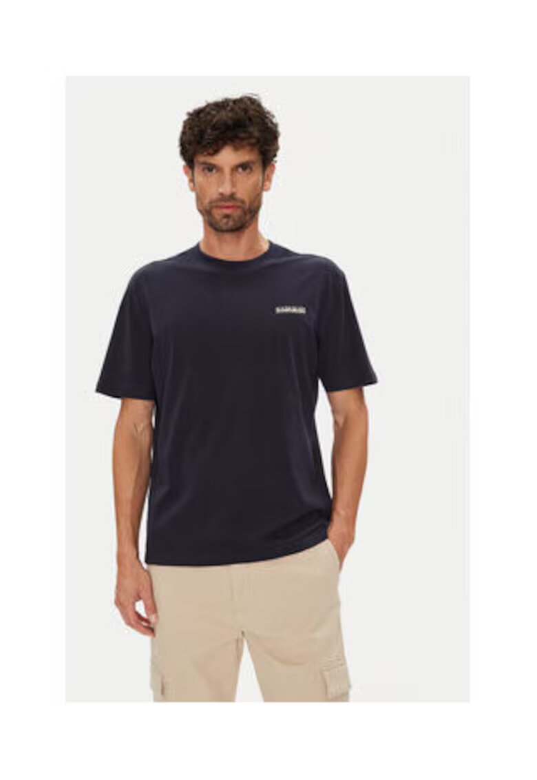Napapijri Tricou barbati bleumarin - din bumbac 100%