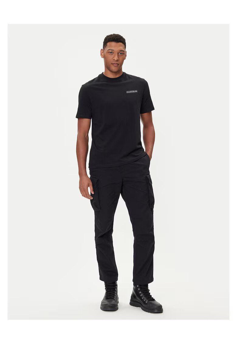 Napapijri Tricou barbati negru - bumbac