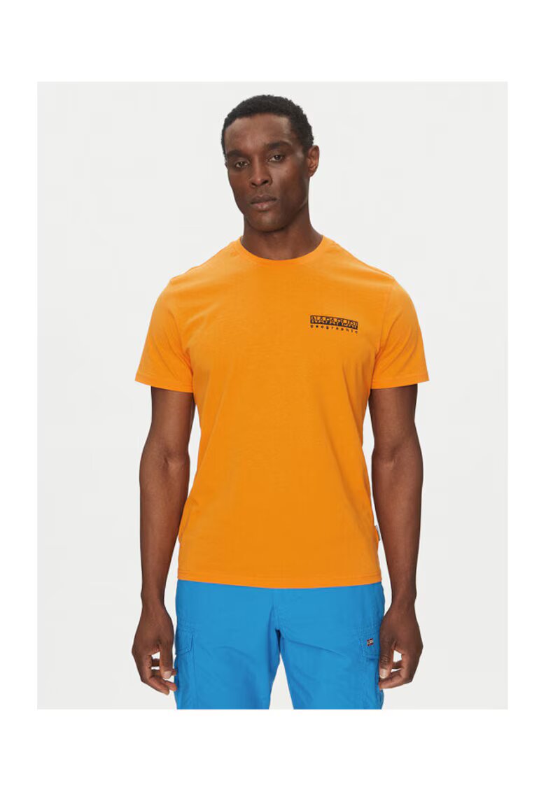 Napapijri Tricou barbati NP0A4ILXA701 - Bumbac - Portocaliu - Portocaliu