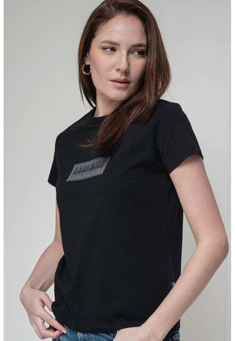 Napapijri Tricou cu imprimeu logo Box - Negru