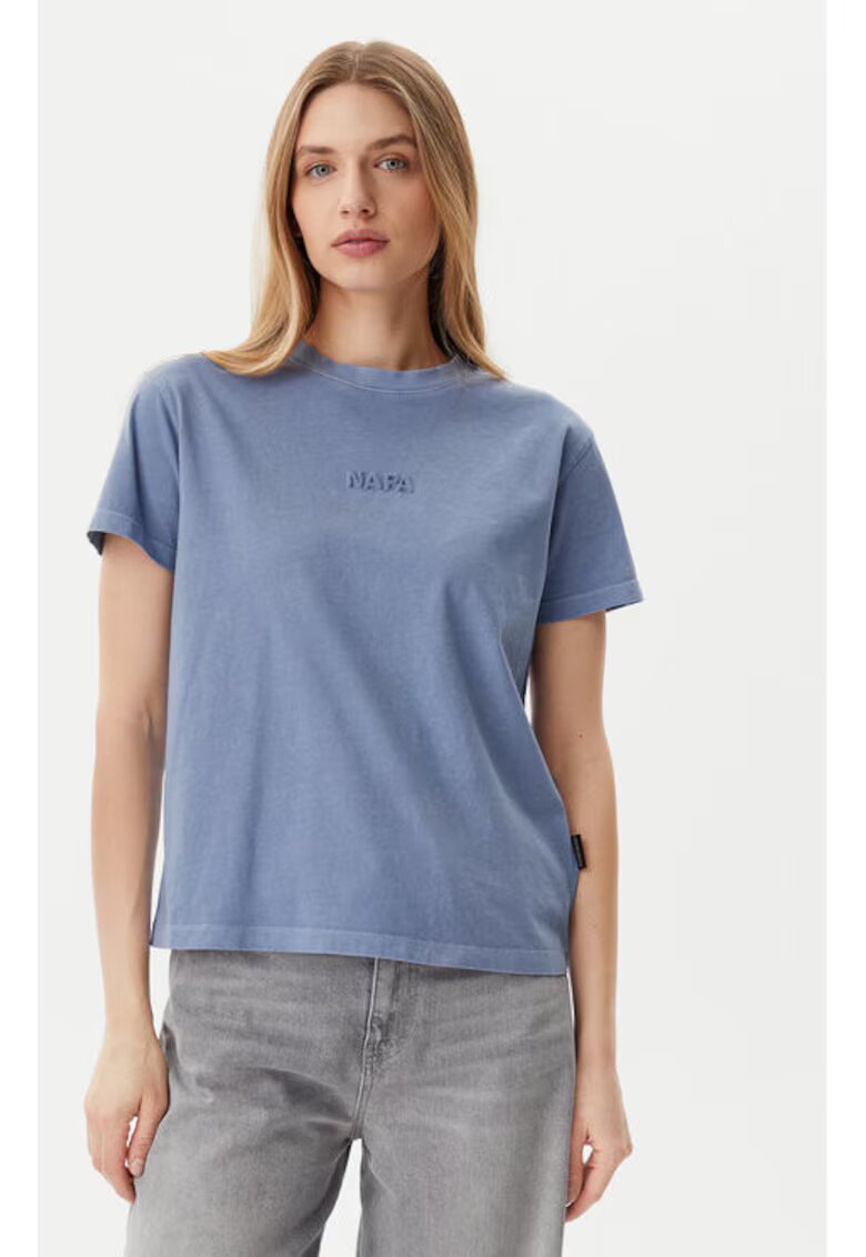 Napapijri Tricou dama - 305332318 - Bumbac - Albastru - Albastru