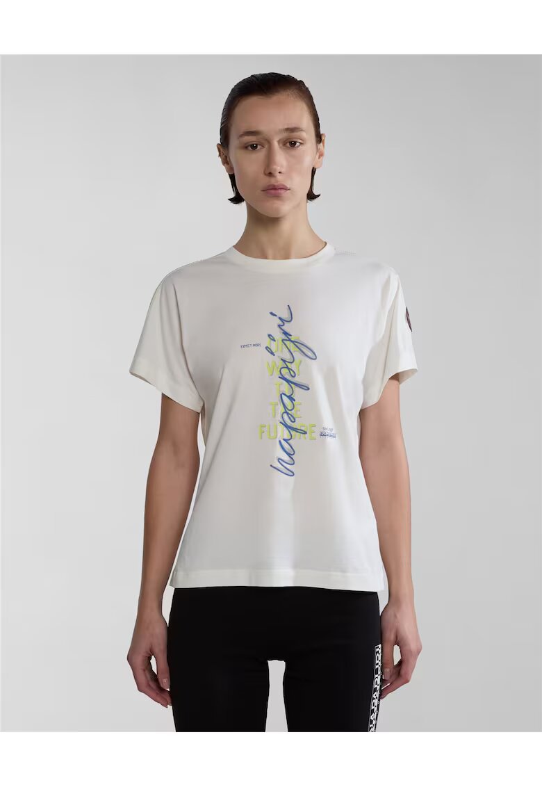 Napapijri Tricou din bumbac cu imprimeu Keith -