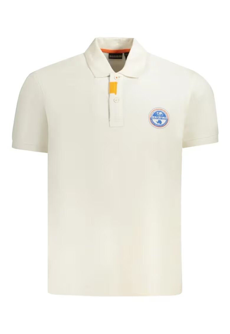 Napapijri Tricou polo barbati - cu imprimeu cu logo - Regular fit - Bleumarin