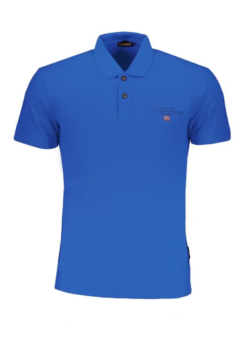 Napapijri Tricou polo barbati din bumbac Elbas cu croiala Regular Fit - - Albastru inchis