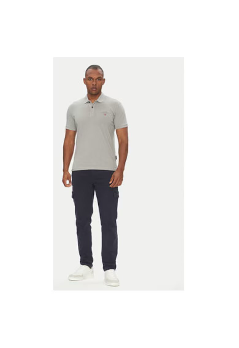 Napapijri Tricou Polo barbati NP0A4GB4H621 - Bumbac - 3XL INTL - Gri