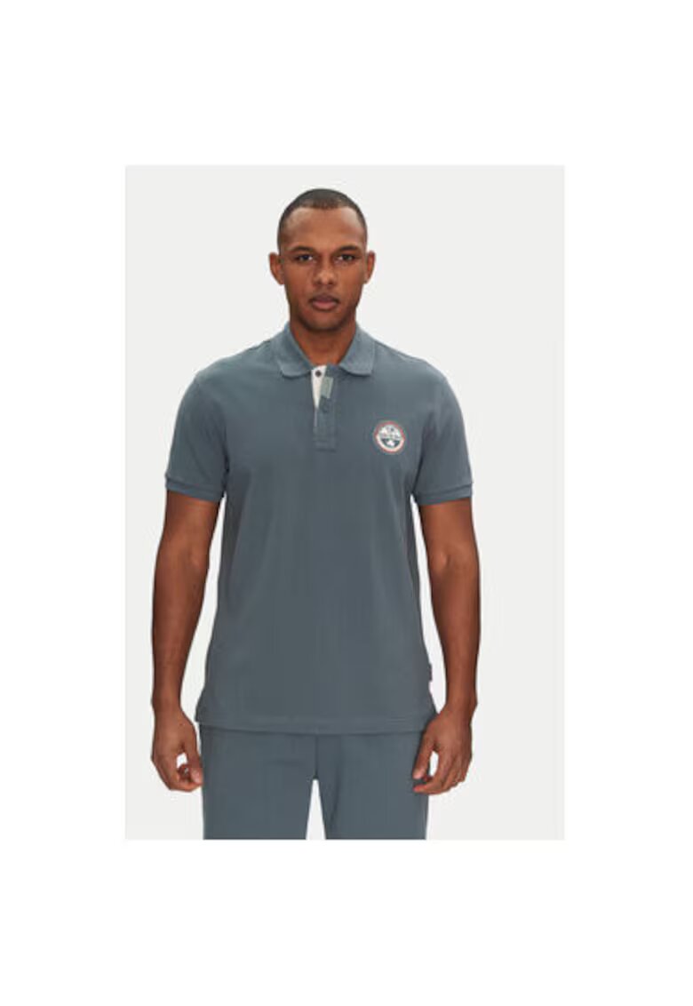 Napapijri Tricou polo barbati NP0A4ID3G1Y1 - Bumbac - Albastru - Albastru