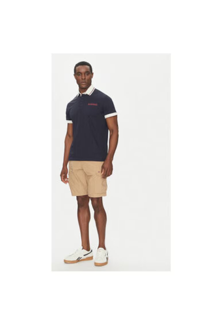 Napapijri Tricou polo barbati NP0A4ID41761 - Bumbac - Bleumarin