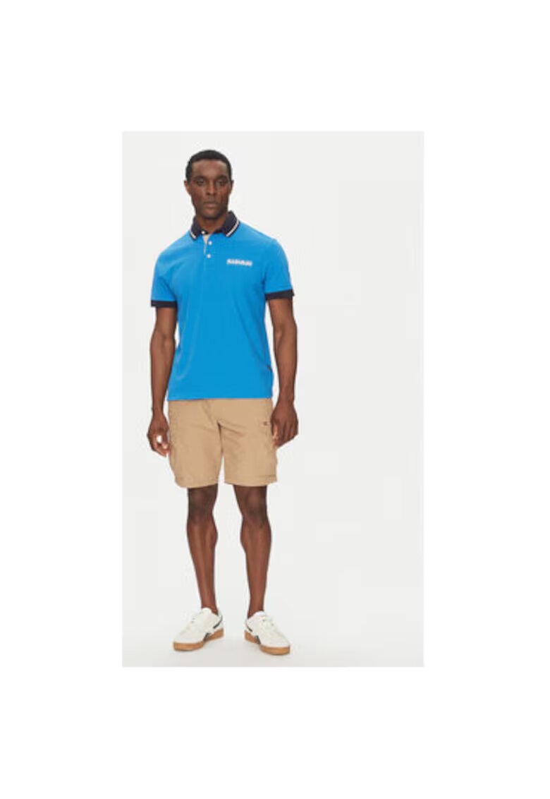 Napapijri Tricou polo barbati NP0A4ID4B2W1 - Bumbac - Albastru - Albastru