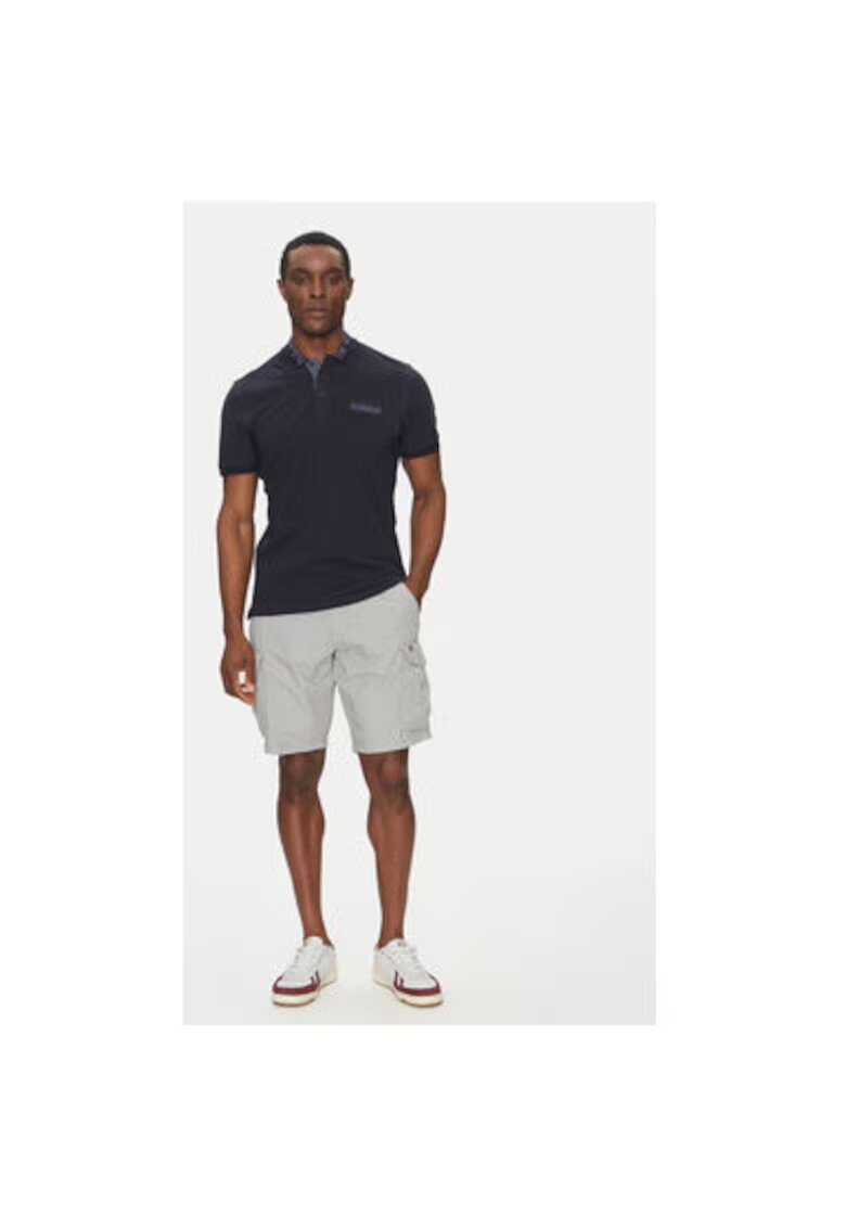 Napapijri Tricou Polo barbati NP0A4IN91761 - Bumbac - 3XL INTL - Bleumarin