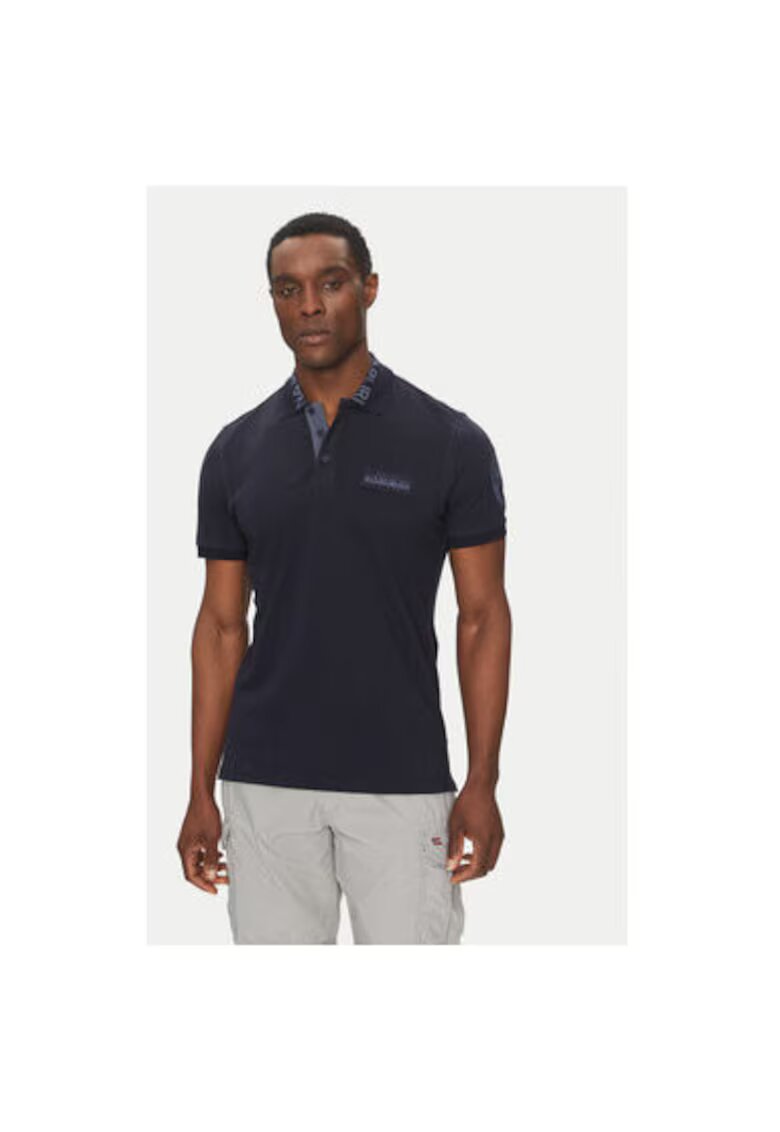 Napapijri Tricou polo barbati NP0A4IN91761 - Bumbac - Bleumarin - Bleumarin