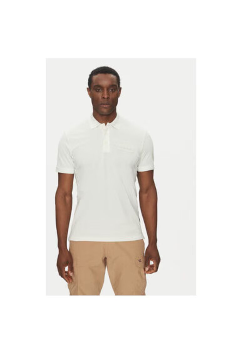 Napapijri Tricou polo barbati NP0A4IN92061 - Bumbac - Ecru