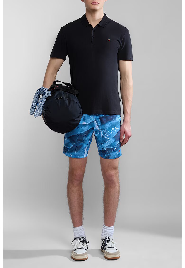 Napapijri Tricou polo regular fit Ealis - Negru