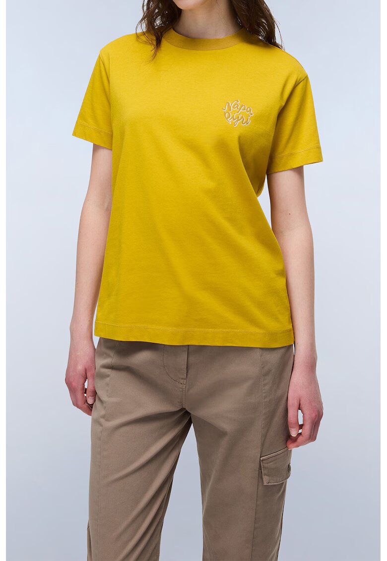 Napapijri Tricou regular-fit cu logo - Galben sofran