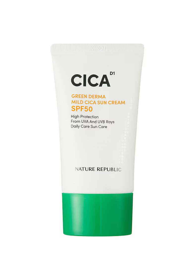Nature Republic Green Derma Mild Cica Sun Cream Crema de fata SPF 50 50 ml