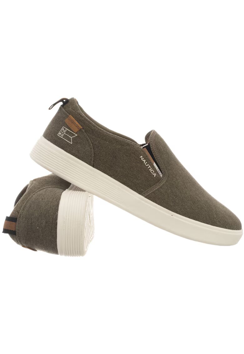 Nautica Mocasini barbati Carrera CVS - masliniu - material sintetic - material textil - slip-on -