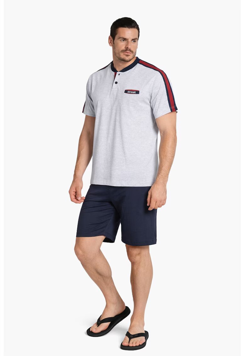 Navigare Pijama cu benzi contrastante