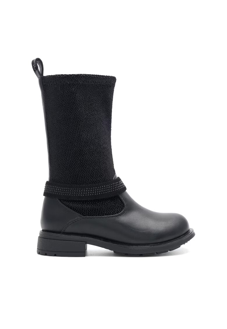 Nelli Blu Cizme fete - textil - negru