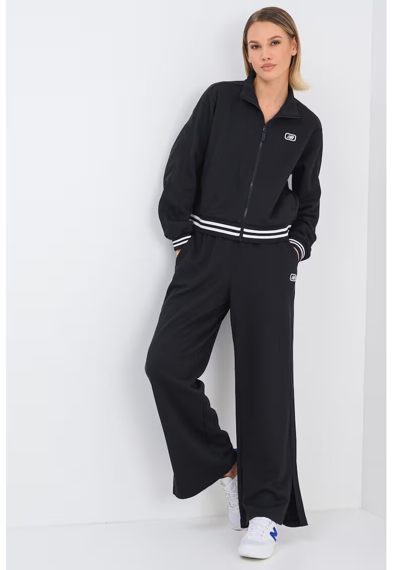 New Balance Bluza de trening relaxed fit cu fermoar Post Season - Negru