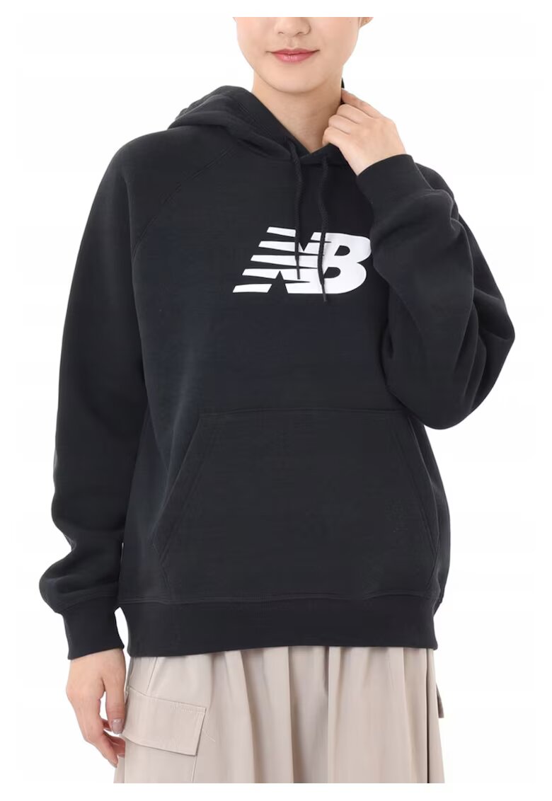 New Balance Hanorac lejer cu maneci raglan si imprimeu logo
