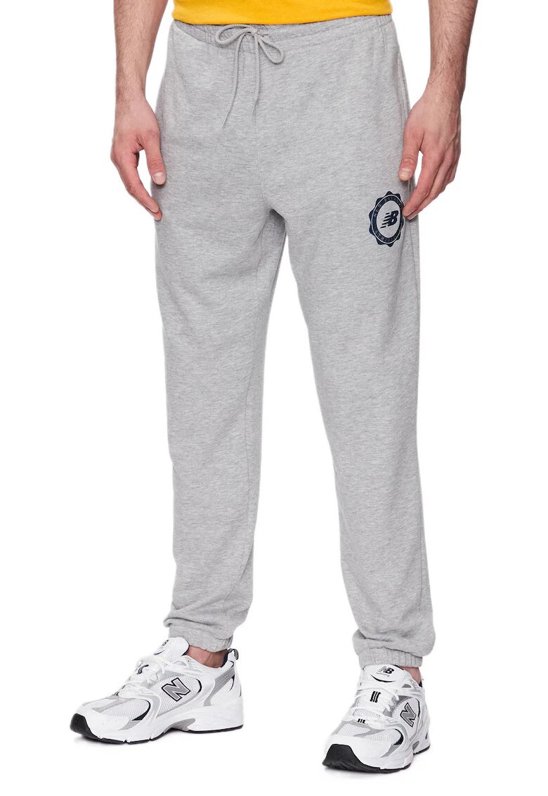 New Balance Pantaloni barbati Bumbac - Gri - Gri