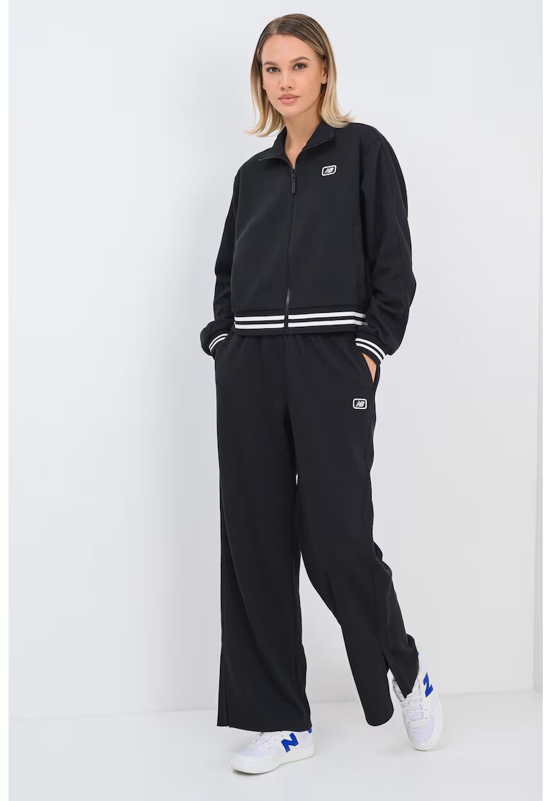 New Balance Pantaloni de trening drepti cu slituri cu mansete Post Season - Negru