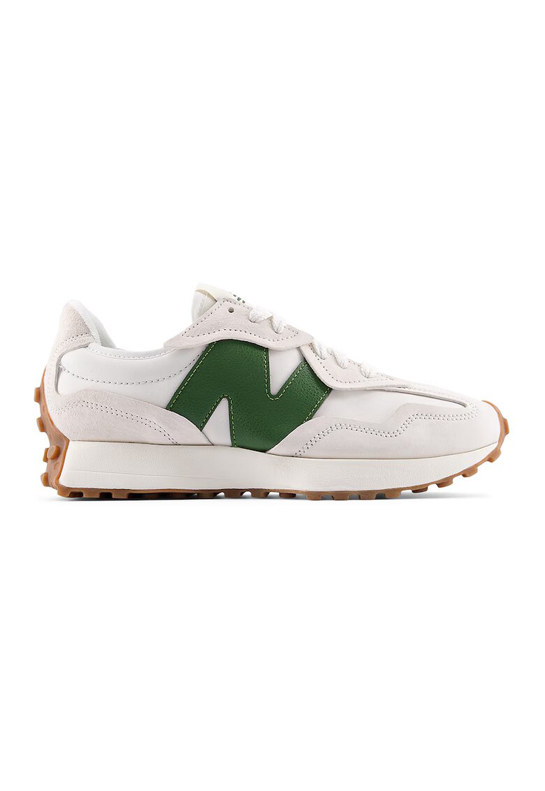 New Balance Pantofi sport 327 unisex cu garnituri din piele intoarsa - Verde/Alb fildes