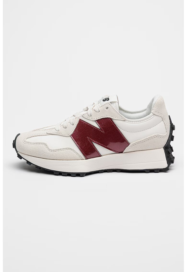 New Balance Pantofi sport 327 wedge cu garnituri de piele - Alb