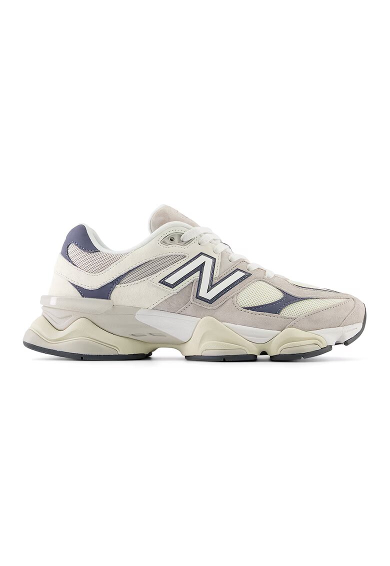 New Balance Pantofi sport de plasa cu garnituri de piele si piele ecologica 9060 - Albastru prafuit/Bej inchis/Maro nisip