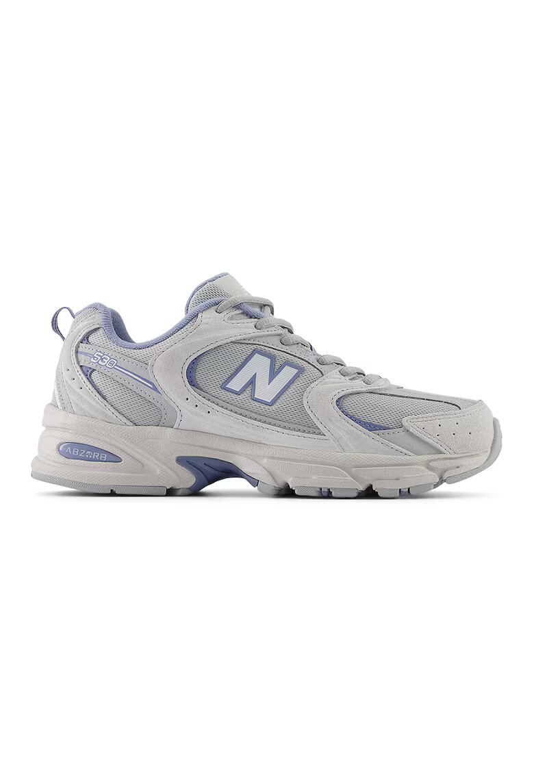 New Balance Pantofi sport din material textil cu garnituri din piele 530 - Albastru pastel/Gri deschis
