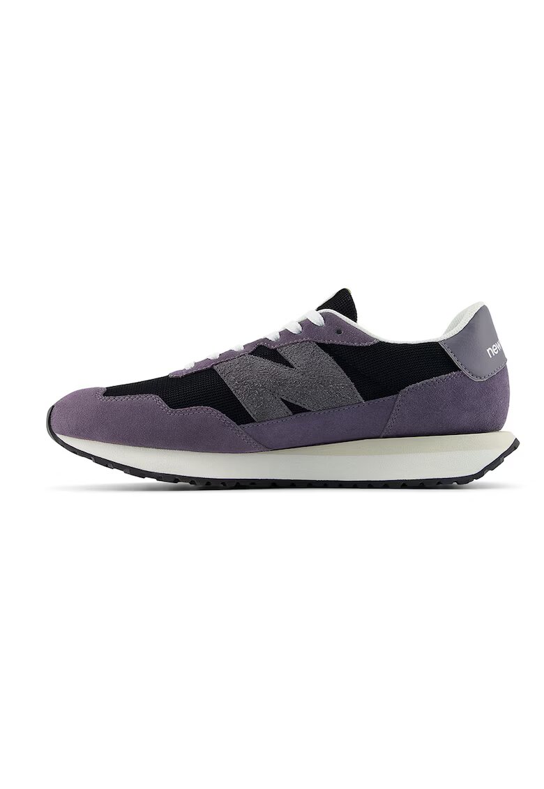 New Balance Pantofi sport din piele intoarsa cu insertii din plasa - Gri antracit