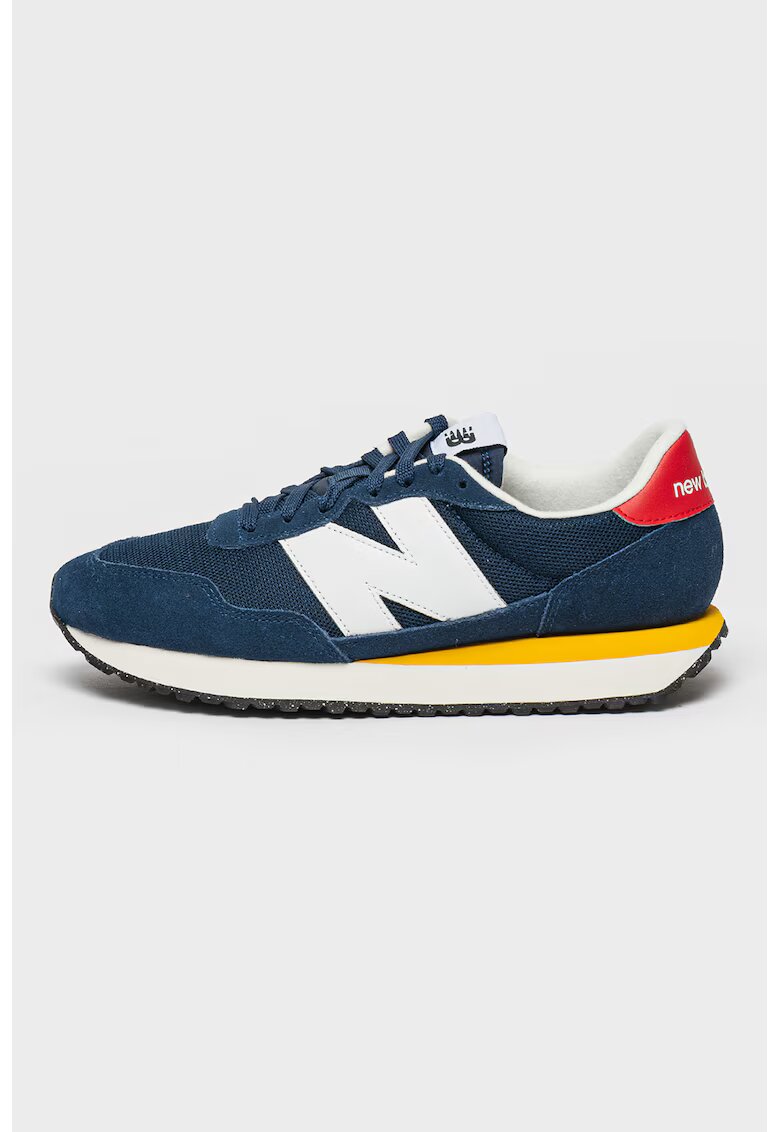 New Balance Pantofi sport low cut cu garnituri din piele intoarsa 237 - Rosu/Alb/Albastru inchis
