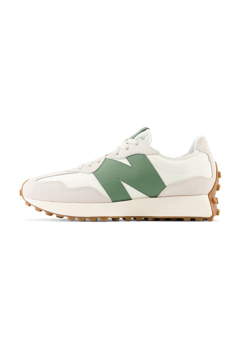 New Balance Pantofi sport low-cut din piele si piele intoarsa cu model unisex - Maro taupe deschis