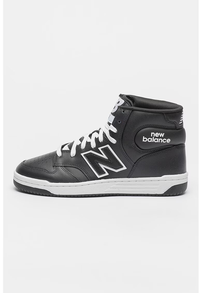 New Balance Pantofi sport mid-high din piele cu logo \480 - Alb/Negru