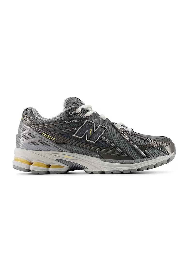 New Balance Pantofi sport unisex 1906 R din plasa cu garnituri cu aspect metalizat - Argintiu inchis/Gri inchis