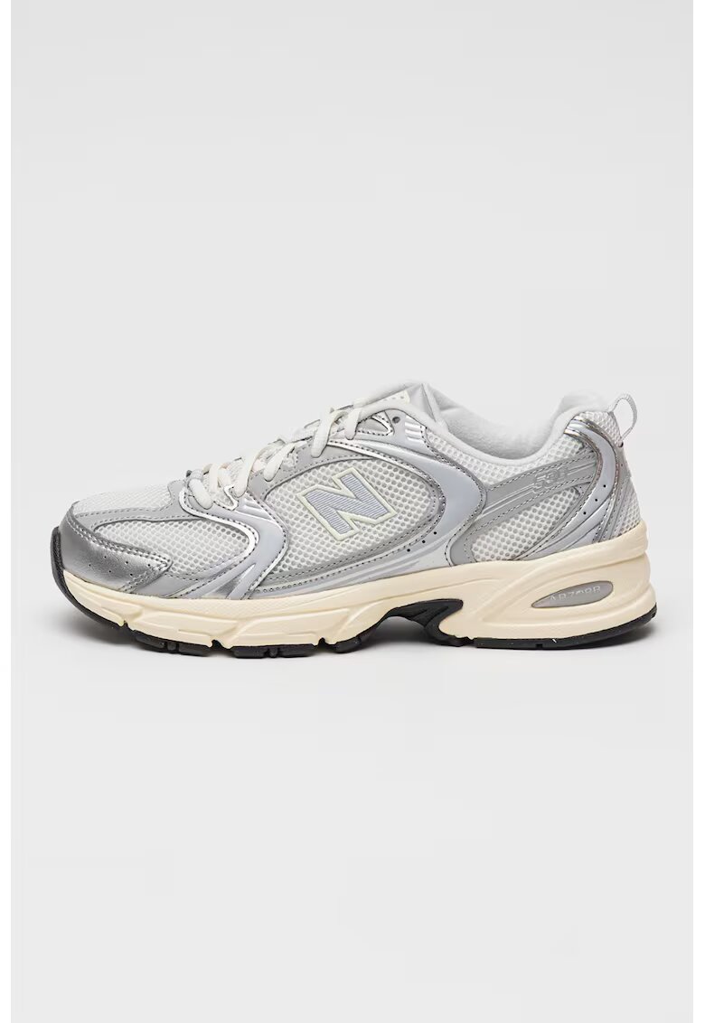 New Balance Tenisi unisex 530 din plasa cu garnituri din piele ecologica - Albastru lavanda/Argintiu