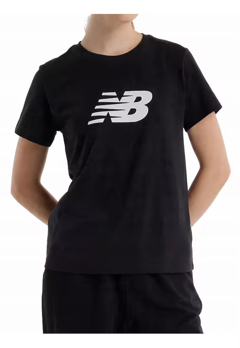 New Balance Tricou cu imprimeu logo si decolteu la baza gatului