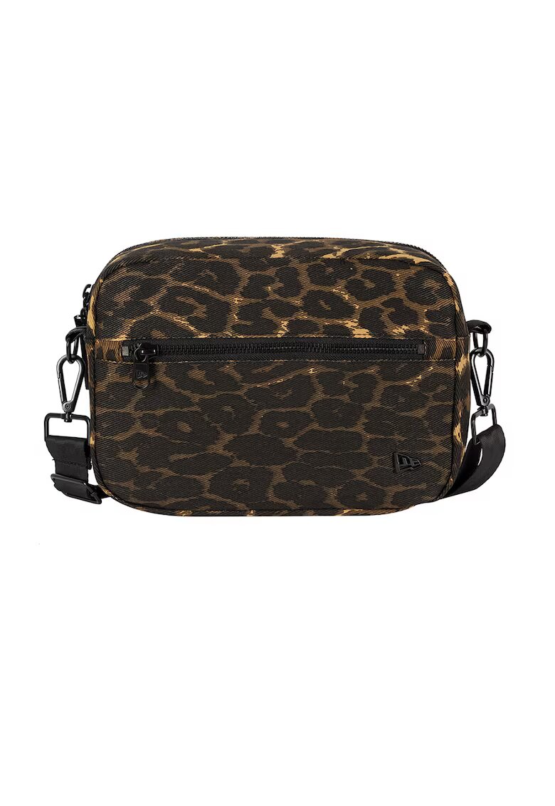 New Era Borseta cu imprimeu leopard - Negru/Maro/Bej